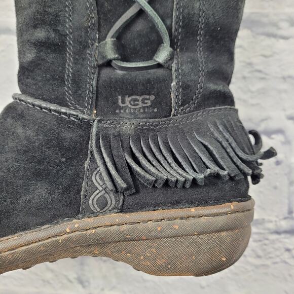 UGG Black Suede Desoto Boots size 7 - Picture 4 of 15